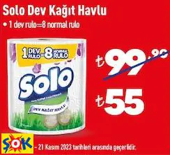 SOLO DEV KAĞIT HAVLU • 1 DEV RULO=8 NORMAL RULO SOLO DEV KAĞIT HAVLU • 1 DEV RULO=8 NORMAL RULO